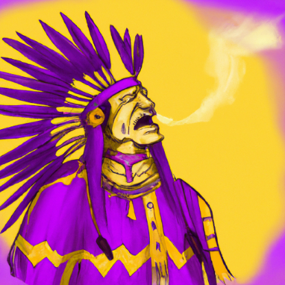 Picture of Speaking to a native chief in full warrior gear I spoke to him and then leaned his head back and started sucking in air which It felt like my soul